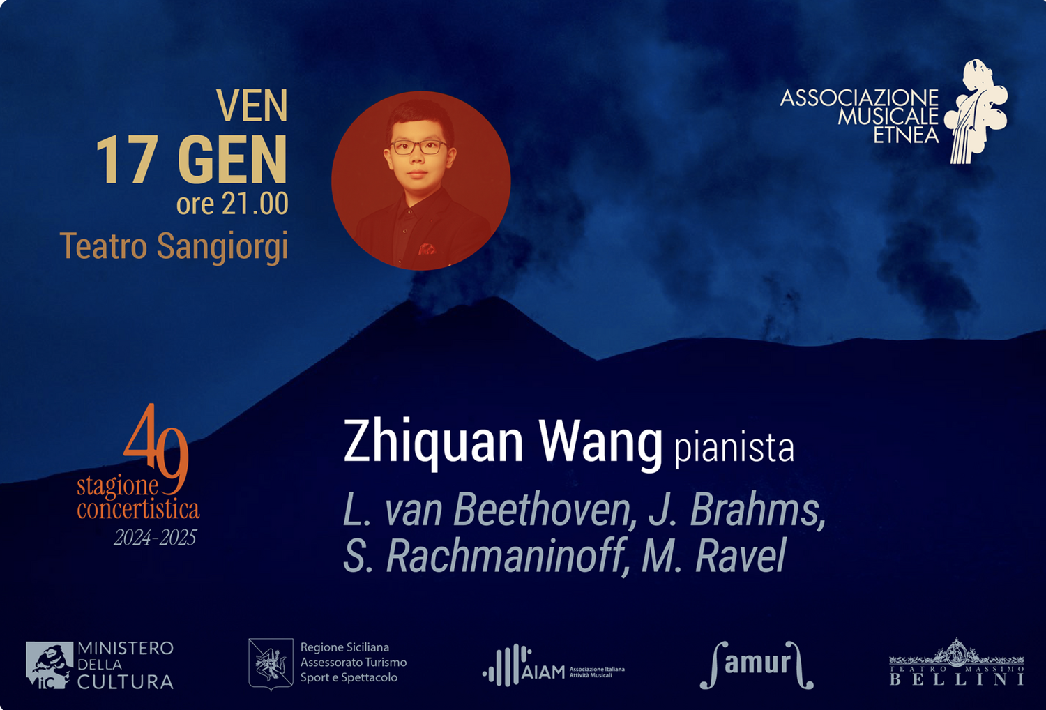 Zhiquan Wang to Perform Special Recital in Catania, Italy